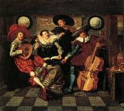 Dirck Hals The Merry Company oil painting